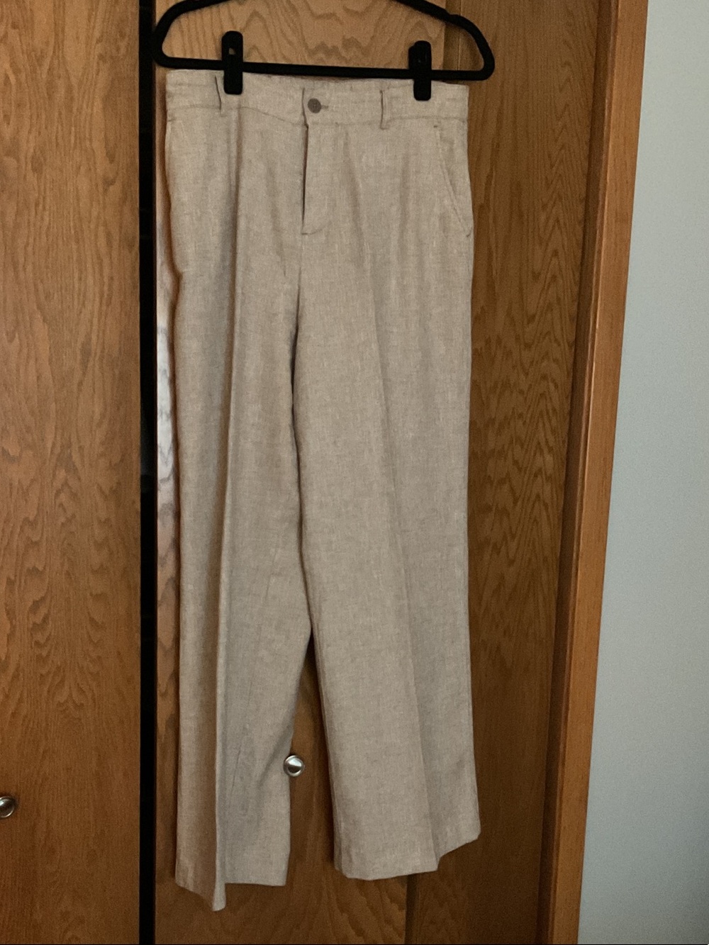 NIC+ZOE Light Beige Linen-Blend Chinos